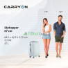 Чемодан пластиковый CarryOn Skyhopper средний серебристый