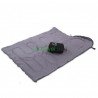 Спальный мешок одеяло с капюшоном серо-голубой 1350г/м2, 190+30х75см, t от -10 до +10