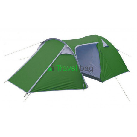 Палатка четырехместная VENICE 1.2+0,9+2,4 х 2,1 м зеленая с тентом и тамбуром TSY0904