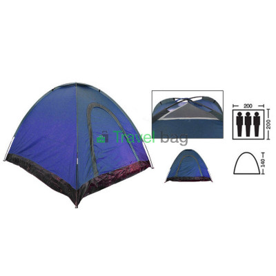 Палатка трехместная 2.00 х 2,00 м синяя самораскладывающаяся T1SY035