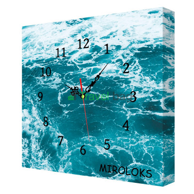 Настенные часы MIROLOKS Океан на холсте 35х35 см M00002