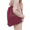 Рюкзак-мешок с карманом Tiger на затяжках бордовый