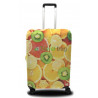 Чехол на чемодан размер L дайвинг с рисунком апельсин