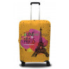 Чехол на чемодан размер L дайвинг с рисунком Париж