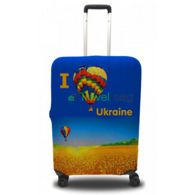 Чехол на чемодан размер М дайвинг с рисунком Ukraine