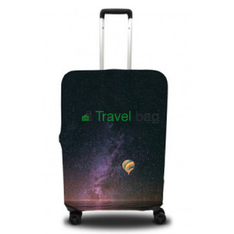 Чехол на чемодан размер S дайвинг с рисунком космос