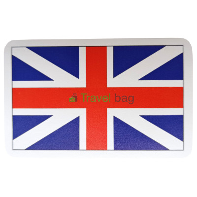 Наліпка на валізу, велосипед, ноутбук Прапор Великобританії N000009