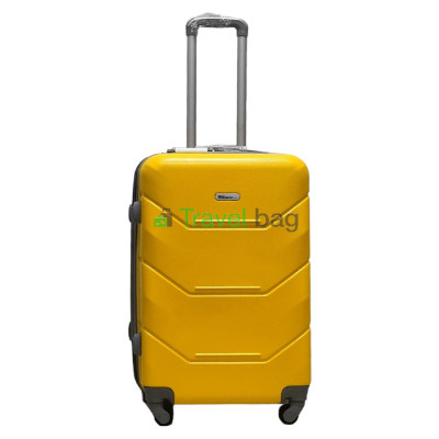 Чемодан пластиковый MILANO BAG 147 средний 65 см желтый