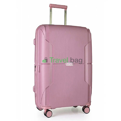 Чемодан пластиковый AIRTEX 245 большой розовый 77 см
