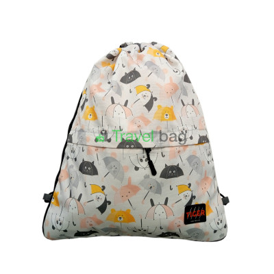 Рюкзак-мішок для взуття з розширенням і кишенею Tiger Print Парасольки