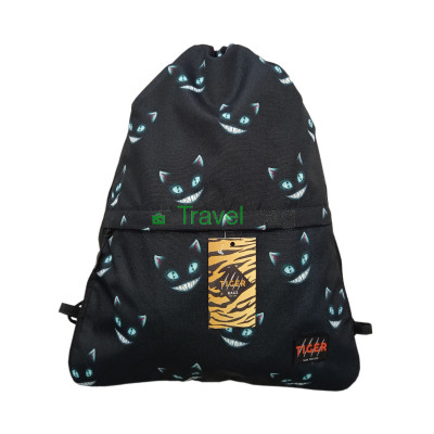 Рюкзак-мішок для взуття з розширенням і кишенею Tiger Print Чеширський кіт