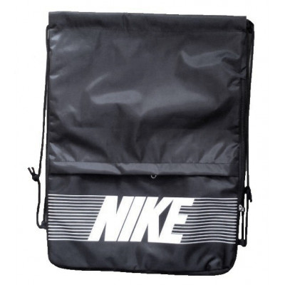 Рюкзак-мешок с карманом Nike на затяжках черный надпись