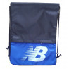Рюкзак-мешок с карманом New balance на затяжках черно-ярко-синий надпись