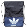 Рюкзак-мешок с карманом Adidas на затяжках черно-синий знак