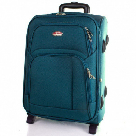 Чемодан Suitcase большой бирюзовый тканевый 70 см