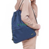 Рюкзак-мешок с карманом Tiger на затяжках темно-синий