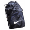 Сумка спортивная Nike со скошенными карманами средняя черно-темно-синяя 56 см