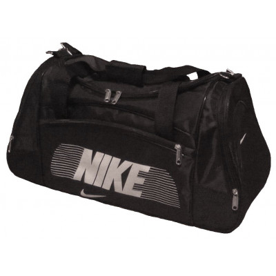 Сумка спортивная Nike со скошенными карманами средняя черная 56 см
