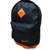 Рюкзак спортивный с кожаным дном черно-оранжевый 45х30 см.