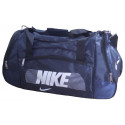 Сумка спортивная Nike со скошенными карманами большая темно-синяя 63 см