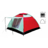 Палатка трехместная 2.00 х 2,00 м сине-красная с тамбуром T1SY019