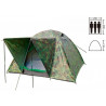 Палатка трехместная 2.00 х 2,00 м камуфляж с тентом и тамбуром T2SY034