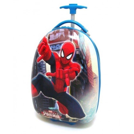 Чемодан детский пластиковый Человек паук 42 см 2 колеса
