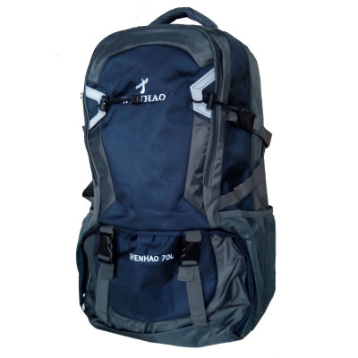 Рюкзак туристический Wenhao 70 л серо-темно-синий